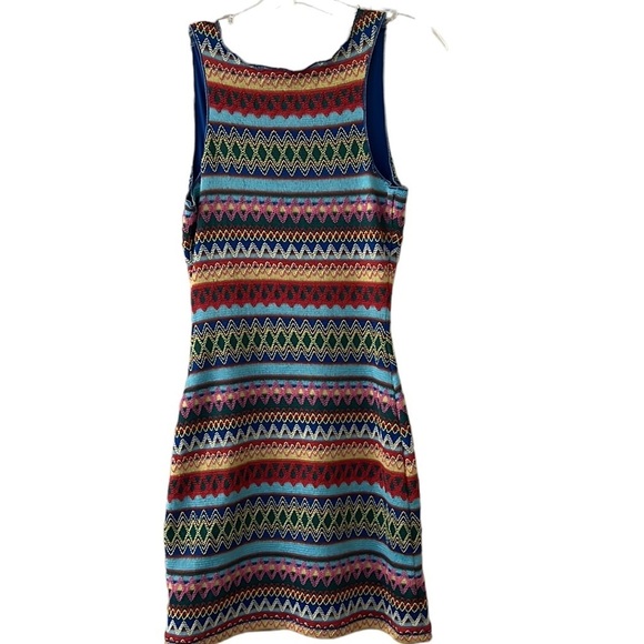 Chelsea & Violet Crocheted Multicolor Mini Dress. Size S. Sleeveless. Y2K - Picture 5 of 11